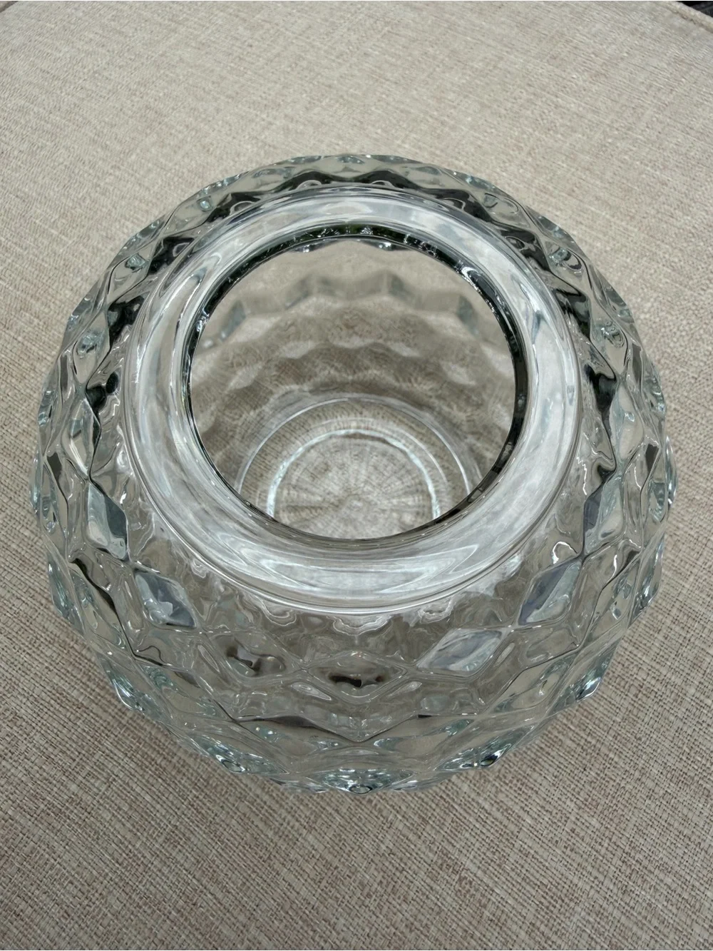 Vtg Fostoria American Cubist Clear Glass Fairy Lamp Candle Votive Holder 5